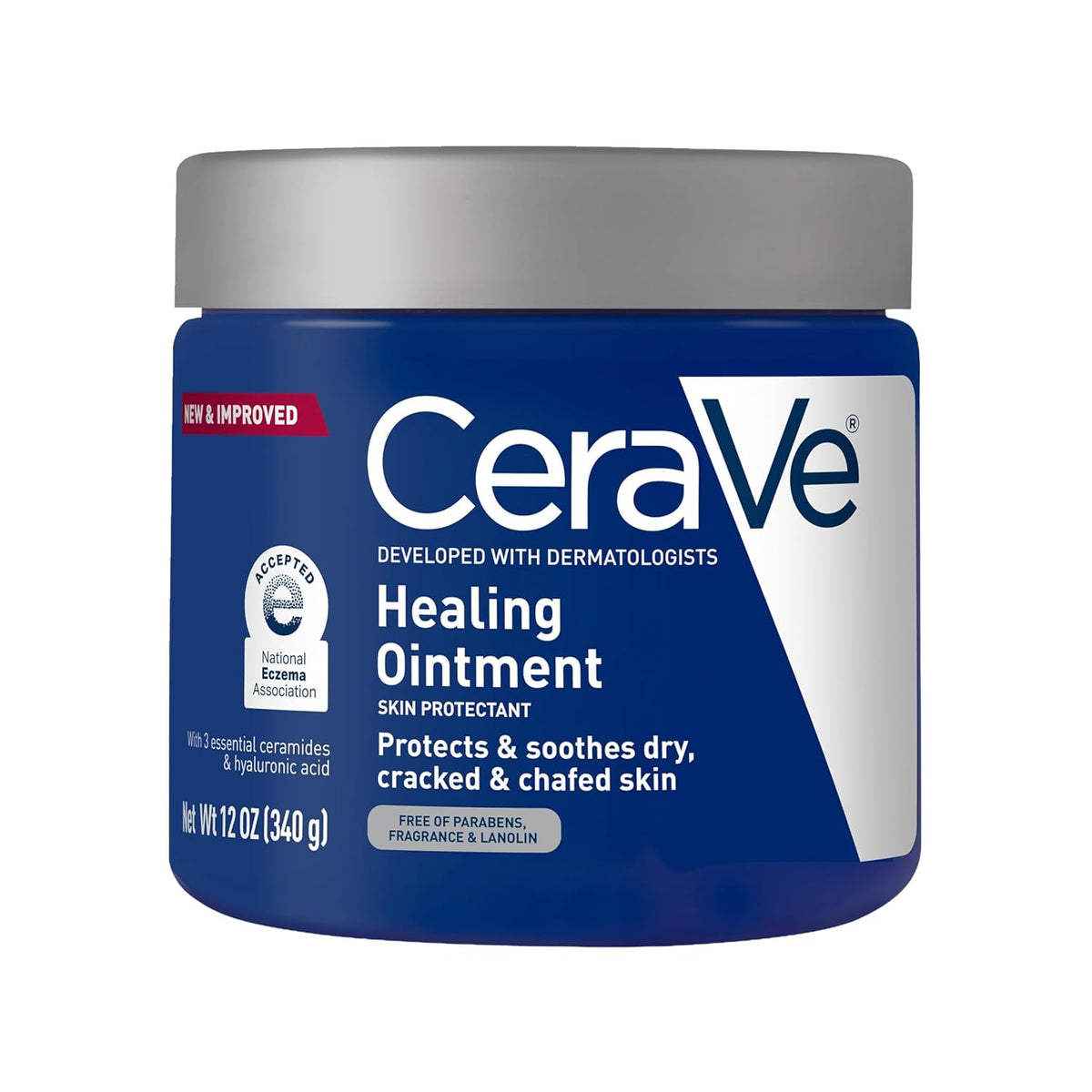 CeraVe Healing Ointment. Hyaluronic Acid Skin Protectant for Dry Skin. 5oz | Barrier Cream. Skin Care for Face & Body. Skin Barrier Repair with Ceramides & Petrolatum. Fragrance Free. Lanolin Free
